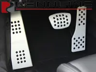 Rennline Aluminium 3 Piece Pedal Set Rubber Grip. Porsche 981 / 718 / 991 / 991.2 PDK - P7162101, P71.62.101