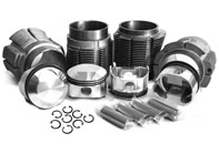 Big Bore biral cylinder and JE forged piston kit 'Low Comp' 83.5mm. Porsche 356C / 912 - 0081183CJE, 008 11 83C JE