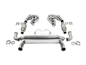 CARGRAPHIC GT Sport Exhaust System Backdate 740mm, with Manifolds, W/o Heating. Porsche 964 Carrera 2/4/RS - 96411104504, 96411104605, 96411104502, 96421103905, 96421103932, 96421104004