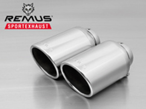 REMUS Chrome tail pipes, 102 mm, angled - 6860160500LR, 002670S
