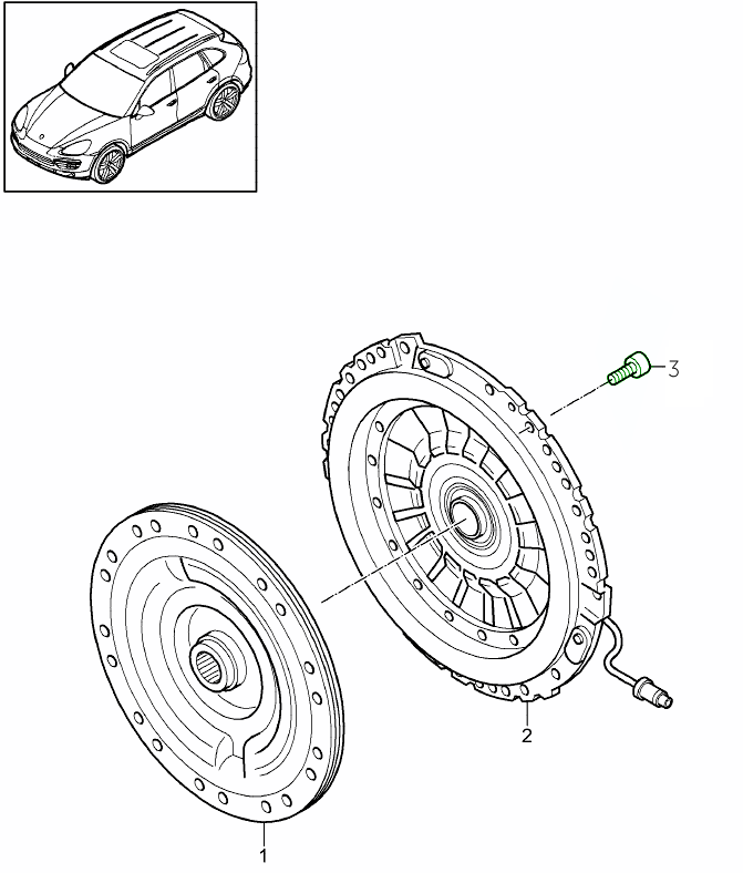 Buy Porsche Cayenne 92A (958) 20102017 Clutch Bolts Design 911