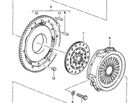 Clutch Kit. Porsche 928 Sachs 2 x Clutch Plate, 1 x Pressure Plate - 92811691100, 92811601136, 92811601135, 92811603127