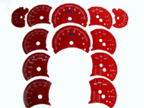 Dial Faces.  Porsche 986 / 996 / 996TT - F9664120201, F9664120202, F9664120203, F9664120204, F9664120205