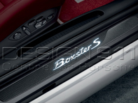 Side Sills Trims in Carbon with Logo, Illuminated. Porsche 981 Boxster / 718 (982) Boxster - 98104480030, 98104480031
