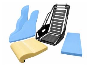 Rallye Seat Frame and Foam Kit, for 5-Point Belts. Porsche 911 / 964 / 914 1965-94