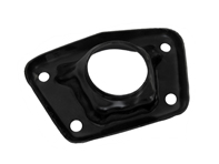 Torsion bar cover with hole, black, round bushing. Porsche 356 - 8152250900, 113511227B, 511201002OE, 64433315101