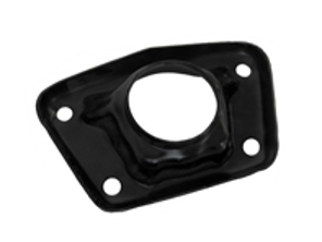 Torsion bar cover with hole, black, round bushing. Porsche 356 - 8152250900, 113511227B, 511201002OE, 64433315101