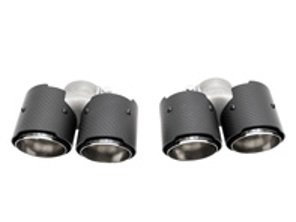 Exhaust Deluxe Quad-Style Tail Pipe Carbon Fibre. Porsche 997.1 Carrera S - 99711135101, 99711135102, 99711135103, 99711135104, 99711198102, 99711198103, 99711135201, 99711135202, 99711135203, 99711135204, 99711198202, 99711198203