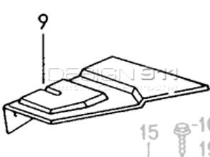 Rear bumper panel support. Porsche 993 C2S / C4S / TURBO - 99350411502GRV, 99350411602GRV