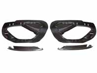 Rear bumper air outlet inserts, carbon fibre. Porsche 991.1 Turbo - 991505665001E0, 991505863001E0, 991505666001E0, 991505864001E0
