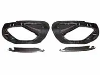 Rear bumper air outlet inserts, carbon fibre. Porsche 991.1 Turbo - 991505665001E0, 991505863001E0, 991505666001E0, 991505864001E0