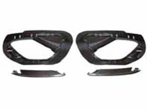 Rear bumper air outlet inserts, carbon fibre. Porsche 991.1 Turbo - 991505665001E0, 991505863001E0, 991505666001E0, 991505864001E0