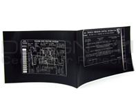 Sticker Engine Specifications. Porsche 996 Turbo 2002 (USA) - 99600610973