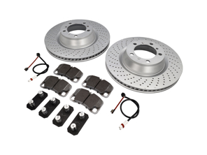 Brake Disc Package with Sport BREMBO Brake Pads Porsche 996 1997-04 - 07B31515, 99735240502ABS, 99735240502, 99735240602ABS, 99735240602, 99735208602, 99761275402