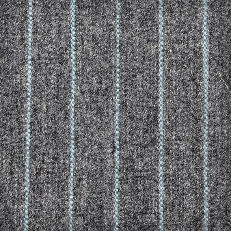 Pinstripe - Flanell - Grey / Turquoise stripes