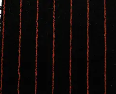 Pinstripe - Velour - Black / Red stripes