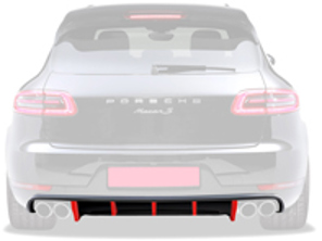 Rear bumper apron. Porsche Macan 2014>> - HA142, 95B8078376M7 - HA142