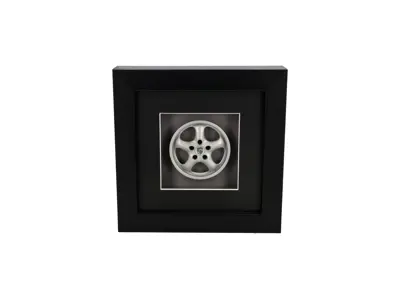 Handmade 1:8 Scale Porsche 993 Cup II Wheel Model – Silver - Hand Assembled & Box Framed - 99336211400, 99336211801, 99336211601, 99336212400, 99336212801, 9933621280061M, 9933621280261M, 99336212601, 99336212602 - BF WH 993 CUP2