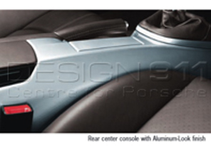 Rear centre console in Aluminium-Look. Porsche Boxster MK1 2005-08 - 98704480019