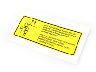 Cooling system vent plug sticker. Porsche 924 Turbo - 477000269C