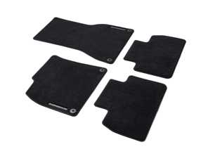 Floor mats with Nubuk surround, Black. Porsche 95C (H2) Macan Electric RHD - Right hand drive - 95C864436BLK