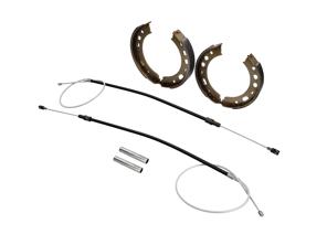 Handbrake cable, guide tube and shoe set. Porsche 997.1 / 997.2 - 99742414106, 99735299304