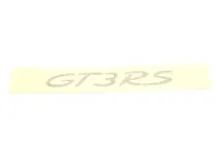 GT3 RS logo sticker, in White Gold Metallic. Porsche 997 GT3 - 99755923794539, 99755923794