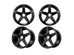 DD1 Centre Lock Alloy Wheel Set Satin Black. Porsche 992.2 GTS - 9M992GT, 9MMAG992TGTSC - 992.26.01.R.SB, 992.25.14.F.SB