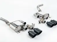 Milltek Sports Exhaust Valved Rear Silencers With Cerakote Black GT-115 Tailpipe Trims. Porsche Macan 95B MK2 GTS And Turbo - 95B253601DY, 95B253600CY, 95B253612MY, 95B253611MY, 95B253600DY, 95B253601EY - SSXPO177