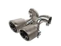 Fabspeed Maxflo TRUE X-Pipe With Dual Tips, Titanium. Porsche 981 Boxster / Cayman - FSPOR981DLTP, FSPOR981DLTCF, FSPOR981DLTB, FSPOR981DLTBR - FS.POR.981.DLTTI