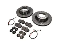 REAR Brake Pads + Brake Disc Package. Porsche 996 1997-04 - 99635240104, 98635293911, 99661236501, 99635208602, 99635208600, 99635240104BRE, 98635293911BRE