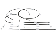 Brake line kit. Porsche 911 1963-68 RHD - 90135561120 - 1661500810