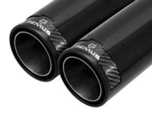 REMUS Tail pipes 98 mm Street Race, Black Chrome for Porsche - 002798CB, 0027 98CB, 6890120500LR