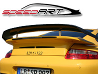 Rear Spoiler/Aerofoil with Carbon Top SpeedART BTR-XL. Porsche 997 Turbo
