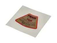 Sticker For Oil Filter Box (FRAM). Porsche 356 - NLA70100900 - 356234-02