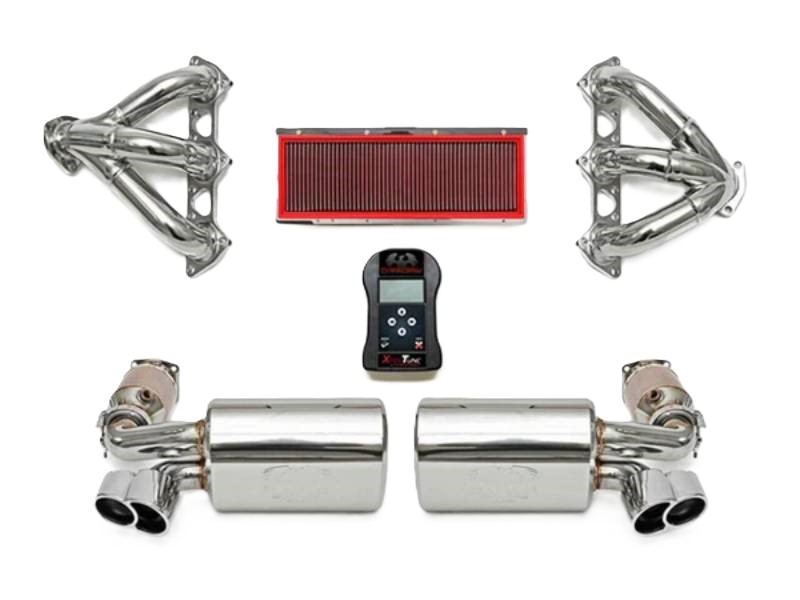 Fabspeed SPORT STREET Exhaust Performance Package, WITH ECU Upgrade. Porsche 996 Turbo (2000-2005) - 99611102775, 99611102776, 99611198775, 99611198777, 99611110173, 99611110175, 99611110273, 99611110275 - FS.POR.996T.SHDR, FS.POR.996T.ET, FB195/01, FS.POR.996T.MAXSX50