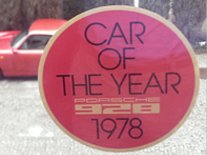 Porsche 928 Car of the year 1978 window sticker - CB911070081