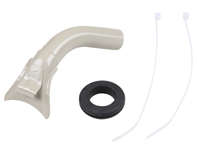 Defrosting nozzle with rubber ring and clamp, REAR. Porsche 911/912 (1965-68) - 90157204122, 90157204222, 99970204050, 99951300340, 99951300240 - 1628000550, 1628000560