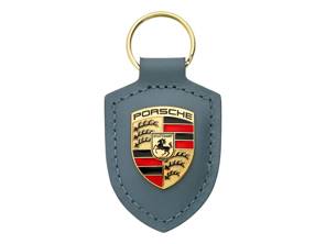 Porsche Crest Key Ring, Shore Blue Metallic. - WAP0500400RSAS