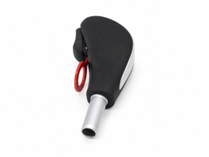 Leather / Satin aluminium gearshift knob. Porsche 955 / 957 Cayenne Tiptronic S 2003–10 - 95542606900PCS, 95542606900PCT, 95542606900PCU, 95542606900PCV, 95542606900RLT