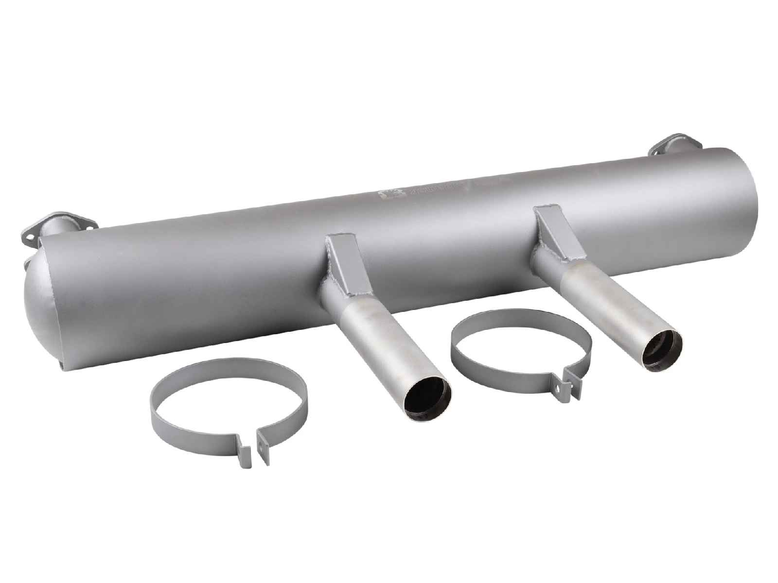 Sports Exhaust silencer rear with two tail pipes. Porsche 356B / 356C Carrera 2