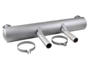 Sports Exhaust silencer rear with two tail pipes. Porsche 356B / 356C Carrera 2 - 69211101700, 58711101700 - 1620615700, PO-92762