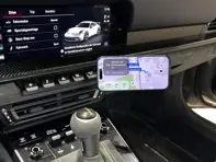 Smartphone holder and charger. Porsche 992 Left hand drive