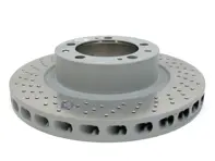 Brake Disc Rotor Front, drilled monoblock, 322x32mm. Porsche 964 RS / TURBO 3.3L / TURBO-LOOK - 96535104300, 96535104400 - PFL39653, PFR39654