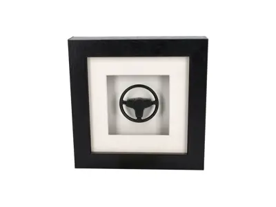 Steering wheel 911 '78-83 Porsche Art - Box framed 1:8 scale - 911347084021AJ, 911347084071AJ, 9113478590070B, 91134708400, 91134708401, 477419091E, 477419091M, 944347084011DB, 944347859041DB