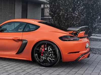 TechArt carbon fibre rear spoiler type II. Porsche 718 Cayman - 082.100.811.009, +81100811000, +91100810200