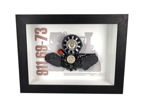 Engine 911 Magnesium model cutaway Porsche Art - Box framed 1:4 scale - BFEN911MAG