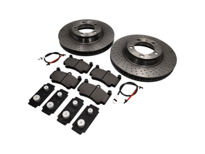 Brake Disc Package with Sport BREMBO Brake Pads Porsche 996 1997-04 - 9963514XX04BRE, 99635141004, 99635140904BRE, 99635140904, 07B31416, 99661236501, 99635108901, 23139, 23330, 99635194912, 99661236500, 99635140903, 99635141003, 09C87711, 9P1615301A, 9P1615302A
