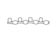 Intake manifold housing gasket. Porsche 958 Cayenne 4.2 Diesel - 95811024710, 482.230 - 482.230