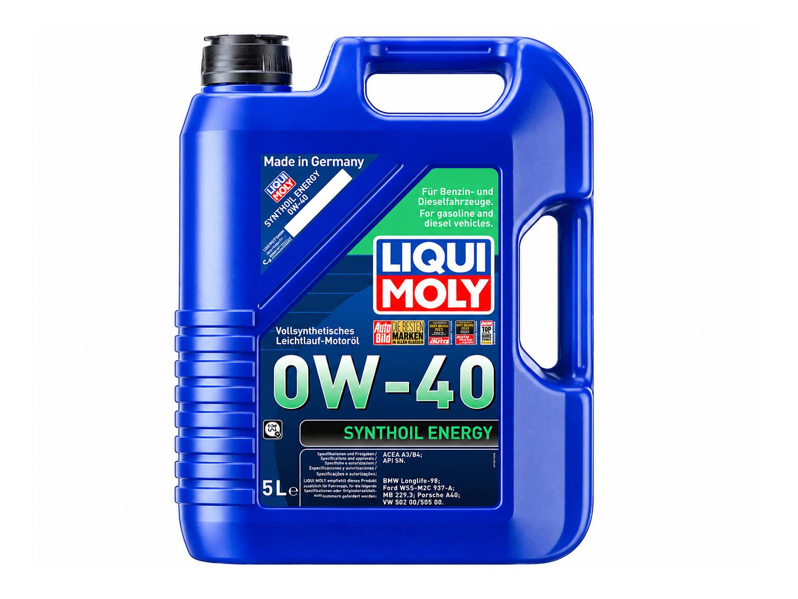 LIQUI MOLY Synthoil Energy 0W-40 Fully Synthetic Engine Oil - 1Ltr / 5Ltr - 9514, 9515